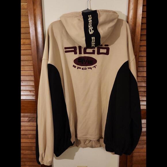 Vintage Rigo R1/15 Mens Hoodie Rare Y2K Full Zip 3XLT  Streetwear Hip Hop Jacket - Picture 5 of 9